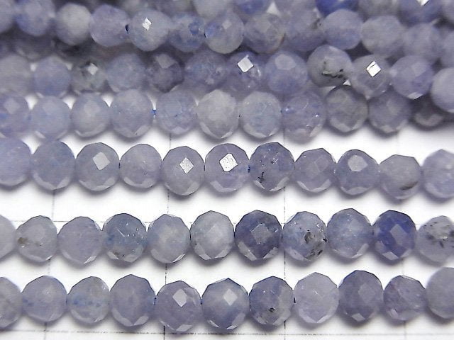 [Video] High Quality!  Tanzanite AA Faceted Round 4mm  half or 1strand beads (aprx.15inch/37cm)