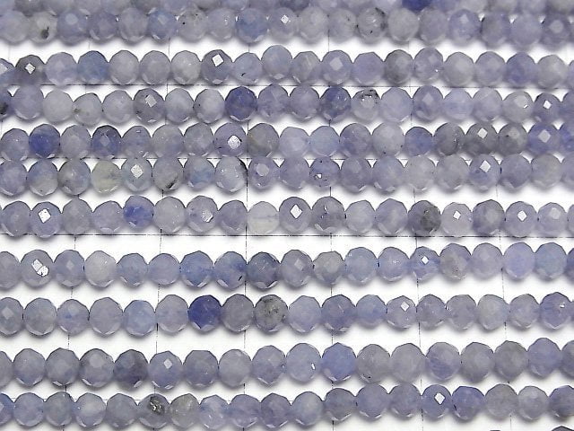 [Video] High Quality!  Tanzanite AA Faceted Round 4mm  half or 1strand beads (aprx.15inch/37cm)