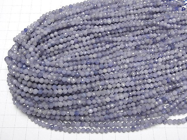 [Video] High Quality!  Tanzanite AA Faceted Round 4mm  half or 1strand beads (aprx.15inch/37cm)