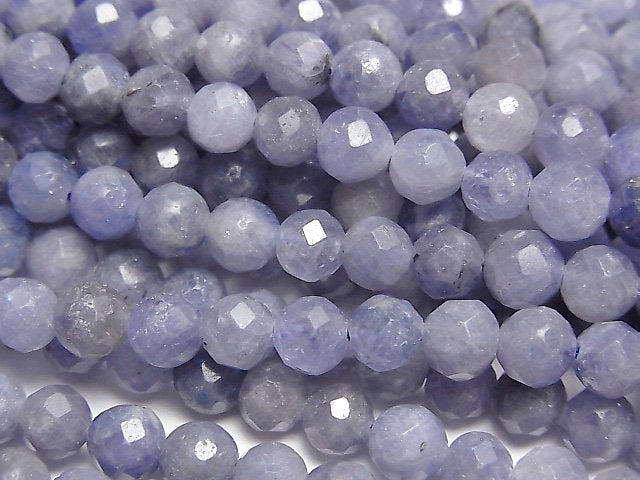 Faceted Round, Tanzanite Gemstone Beads