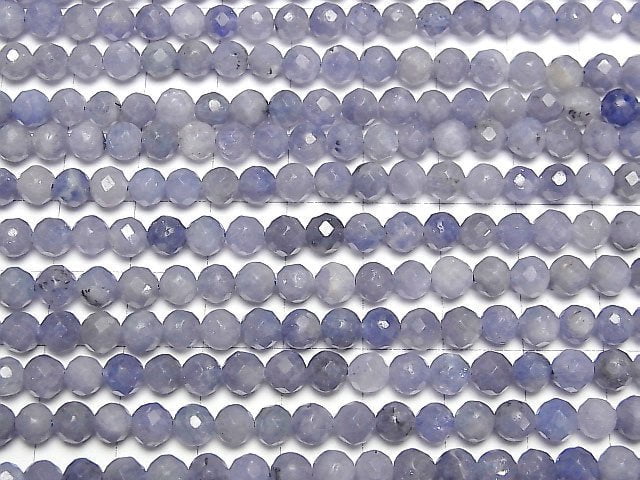 [Video] High Quality!  Tanzanite AA Faceted Round 5mm  half or 1strand beads (aprx.15inch/37cm)