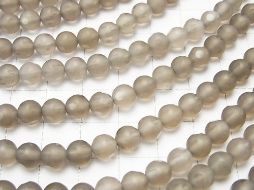 1strand $8.79! Gray Onyx AAA polka dot Faceted Round 6mm 1strand beads (aprx.15inch / 38cm)