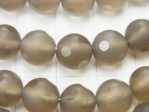 1strand $9.79! Gray Onyx AAA polka dot Faceted Round 8mm 1strand beads (aprx.15inch / 38cm)