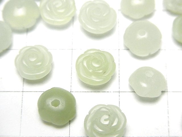 [Video] New Jade Rose 8 mm [Half Drilled Hole] 4pcs $4.19!