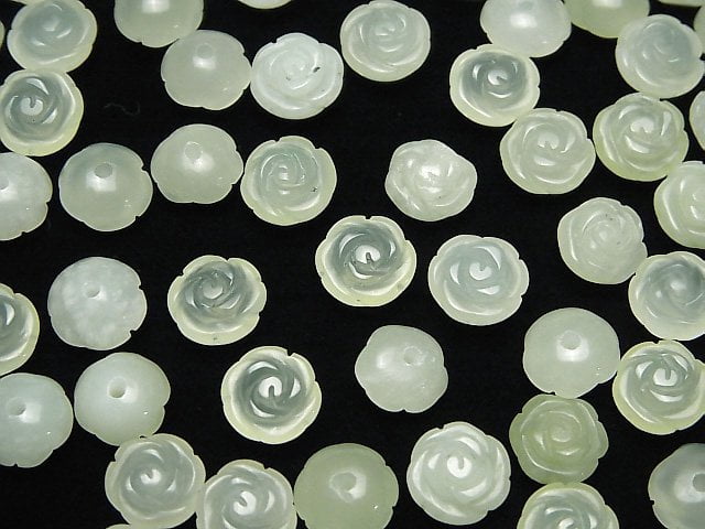 [Video] New Jade Rose 8 mm [Half Drilled Hole] 4pcs $4.19!