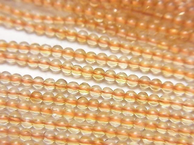 Citrine AAA Round 2mm 1strand beads (aprx.15inch/36cm)