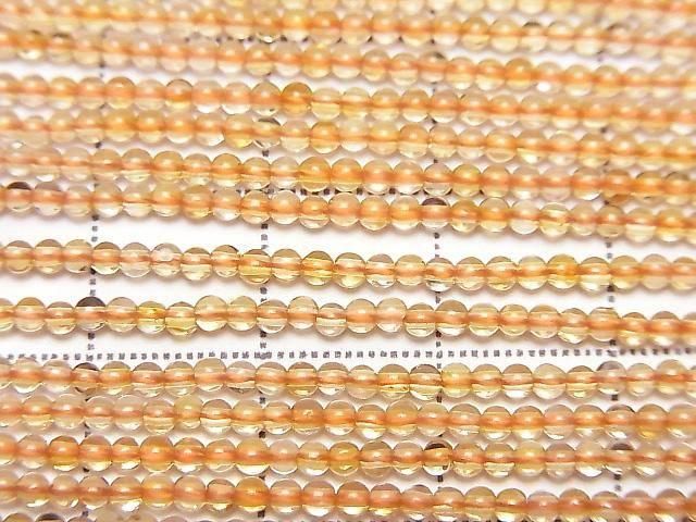 Citrine AAA Round 2mm 1strand beads (aprx.15inch/36cm)