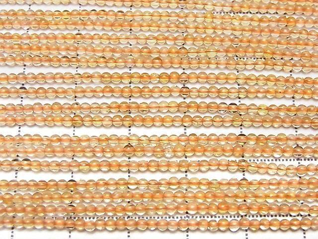 Citrine AAA Round 2mm 1strand beads (aprx.15inch/36cm)