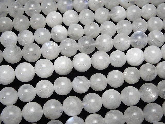 Rainbow Moonstone AA+ Round 10mm half or 1strand beads (aprx.15inch/36cm)