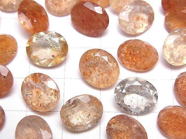 [Video]High Quality Sunstone AAA- Loose stone Oval Faceted 12x10mm 2pcs