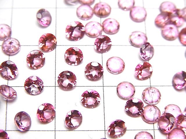 [Video]High Quality Pink Topaz AAA Loose stone Round Faceted 4x4mm 10pcs