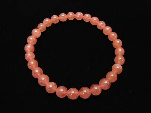 [Video] [One of a kind] Top Quality Argentina Rhodochrosite AAAA+ Round 6mm Bracelet NO.20