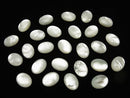 [Video] High Quality White Shell (Silver-lip Oyster)AAA Oval Cabochon 16x12mm 2pcs