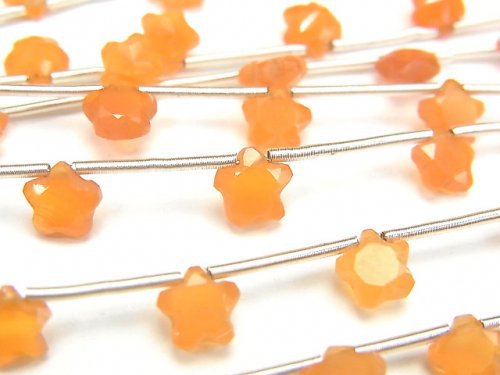 [Video]High Quality Carnelian AAA- Faceted Star 6x6mm 1strand (8pcs)