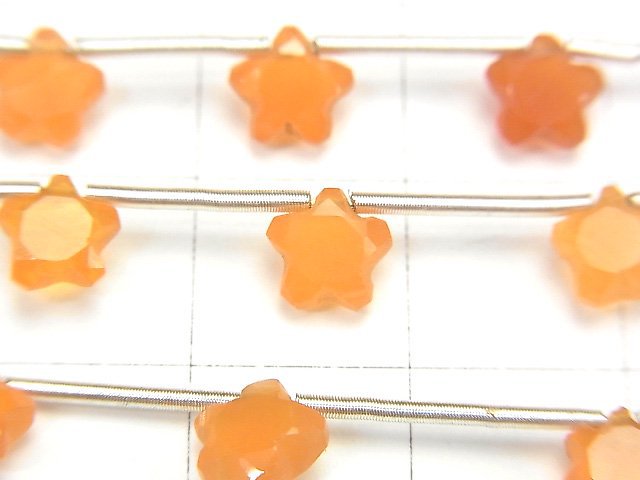 [Video]High Quality Carnelian AAA- Faceted Star 6x6mm 1strand (8pcs)