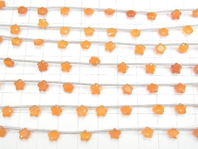 [Video]High Quality Carnelian AAA- Faceted Star 6x6mm 1strand (8pcs)