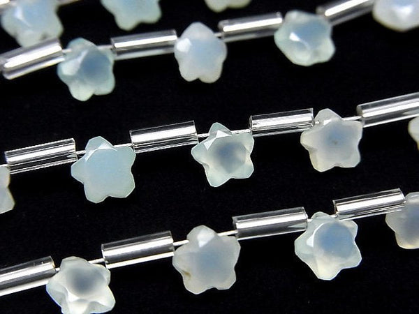 [Video] Sea Blue Chalcedony AAA Faceted Star 6 x 6 mm 1strand (10pcs)