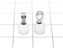 Metal parts Bail with Screw Eye Silver color (with CZ) 3pcs