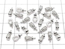 Metal parts Bail with Screw Eye Silver color (with CZ) 3pcs