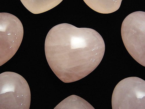 Heart, Rose Quartz, Undrilled Gemstone Beads