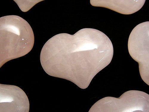 Rose Quartz AA ++ Undrilled Heart 20 x 25 x 12 mm 3 pcs $5.79!