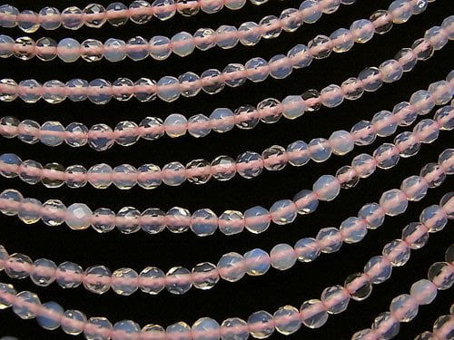 Opalite Faceted Round 4mm Pink No.2 1strand beads (aprx.15inch/36cm)