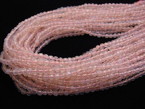 Opalite Faceted Round 4mm Pink No.2 1strand beads (aprx.15inch/36cm)