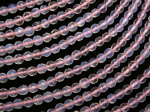 [Video] Opalite 64Faceted Round 6mm Pink 1strand beads (aprx.14inch/34cm)