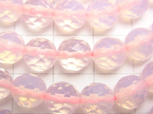 Opalite 64Faceted Round 8mm Pink 1strand beads (aprx.14inch/35cm)