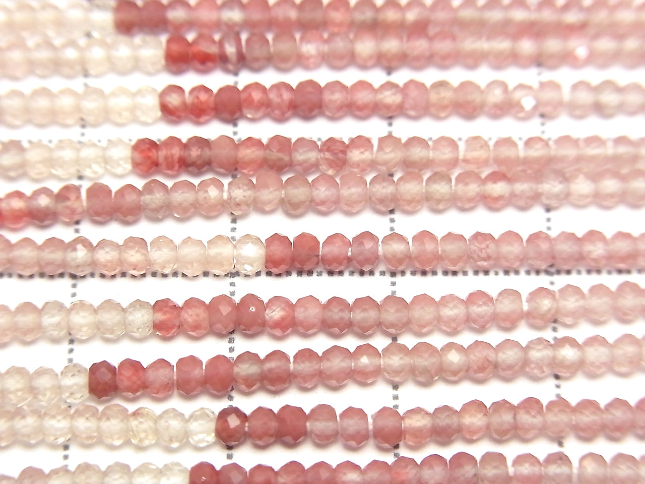 High Quality! Andesine AAA- Faceted Button Rondelle 2.5x2.5x1.5mm Color Gradation 1strand beads (aprx.12inch/30cm)