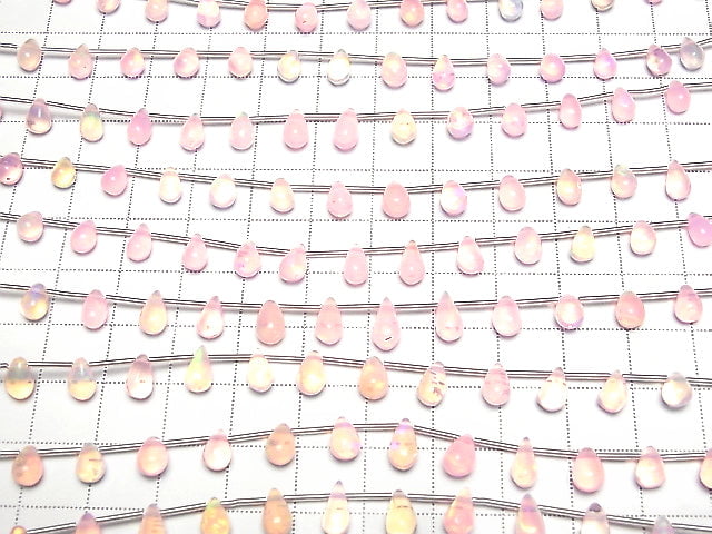[Video] Pink color Opal Drop (Smooth) 1strand (12pcs)