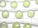 [Video]High Quality Light Green Chalcedony AAA Chestnut (Smooth) 10x10mm 1strand (8pcs )
