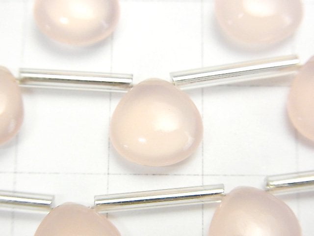 [Video] High Quality Pink Color Chalcedony AAA Chestnut (Smooth) 10x10mm 1strand (8pcs)