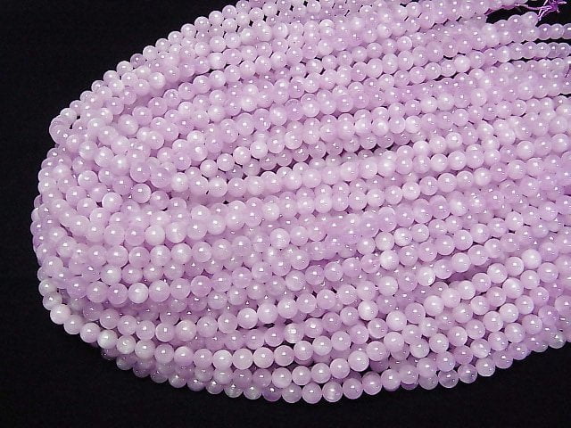 [Video]Nigeria Kunzite AA++ Round 6mm half or 1strand beads (aprx.15inch/38cm)