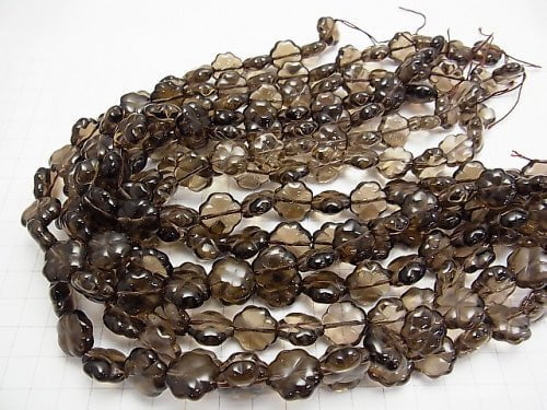 Smoky Quartz AAA Clover 14x14x5mm 1/4 or 1strand beads (aprx.15inch/38cm)