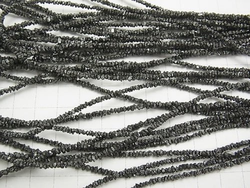 [Video] Black Diamond Chips half or 1strand beads (aprx.16inch / 40cm)