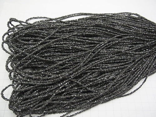 [Video] Black Diamond Chips half or 1strand beads (aprx.16inch / 40cm)