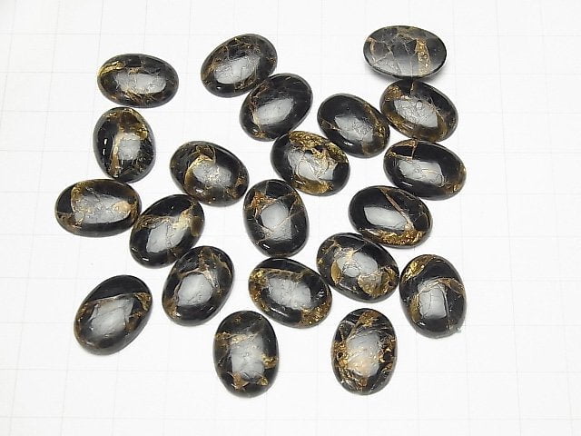 [Video]Copper Obsidian AAA Oval Cabochon 18x13mm 2pcs