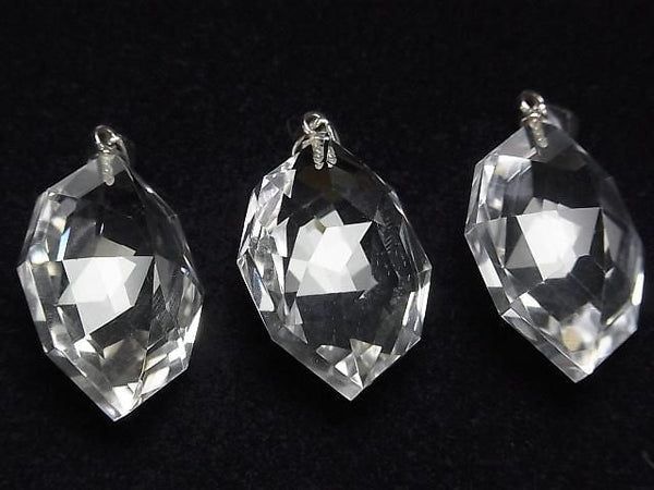 [Video] High Quality Crystal AAA Multiple Facets Faceted Pendant [SS][S][M] Silver925