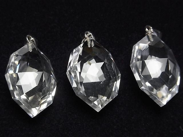 [Video] High Quality Crystal AAA Multiple Facets Faceted Pendant [SS][S][M] Silver925