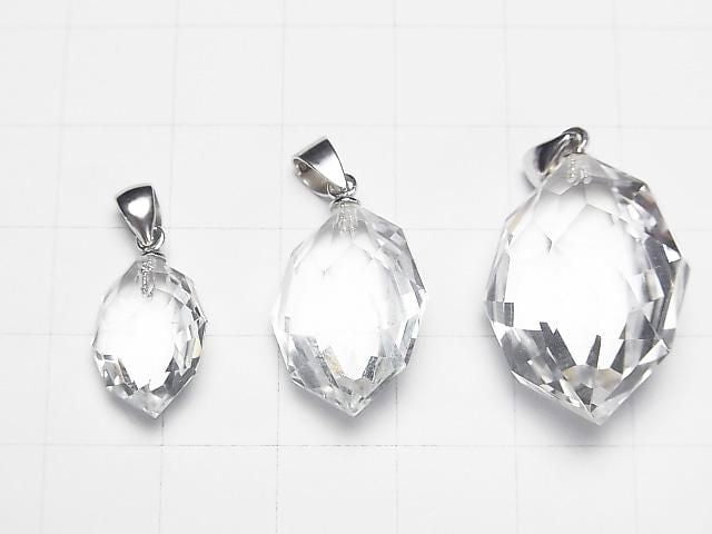 [Video] High Quality Crystal AAA Multiple Facets Faceted Pendant [SS][S][M] Silver925