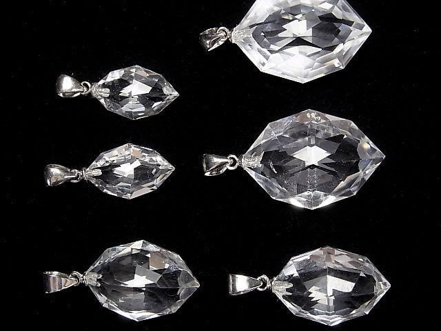 [Video]High Quality Crystal AAA Multiple Facets Faceted Pendant [SS][S][M] Silver925