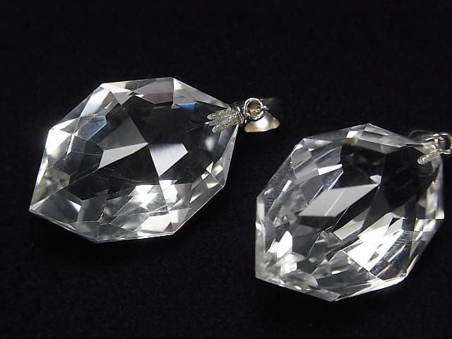 [Video] High Quality Crystal AAA Multiple Facets Faceted Pendant [SS][S][M] Silver925