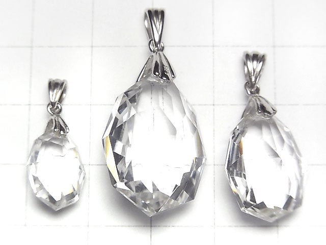 [Video]High Quality Crystal AAA Multiple Facets Faceted Pendant [SS][S][M] NO.2 Silver925