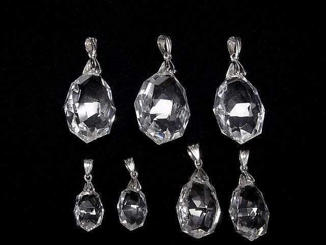 [Video] High Quality Crystal AAA Multiple Facets Faceted Pendant [SS][S][M] NO.2 Silver925