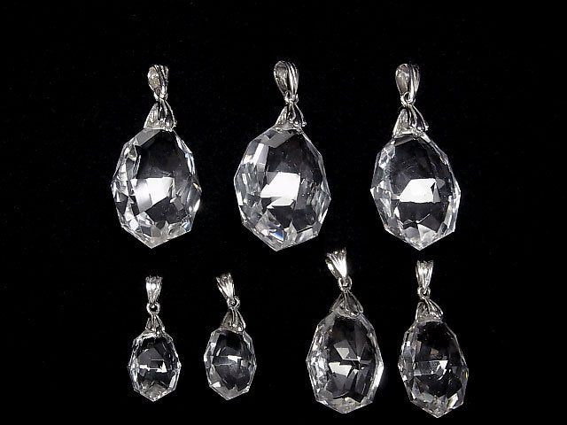 [Video]High Quality Crystal AAA Multiple Facets Faceted Pendant [SS][S][M] NO.2 Silver925