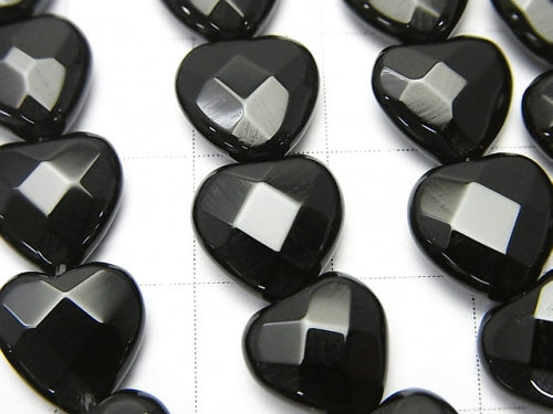 Onyx AAA Vertical Hole Heart cut 10x10x4mm half or 1strand beads (aprx.15inch/37cm)