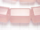 Madagascar Rose Quartz AA ++ 6 Faceted Tube [M size] half or 1 strand beads (aprx.15 inch / 38 cm)