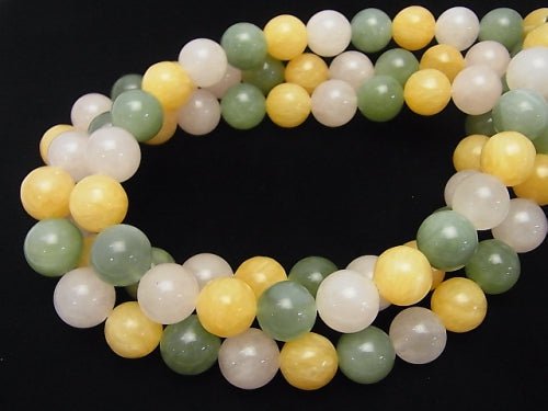 Mixed Stone  Round 14mm half or 1strand beads (aprx.15inch/38cm)