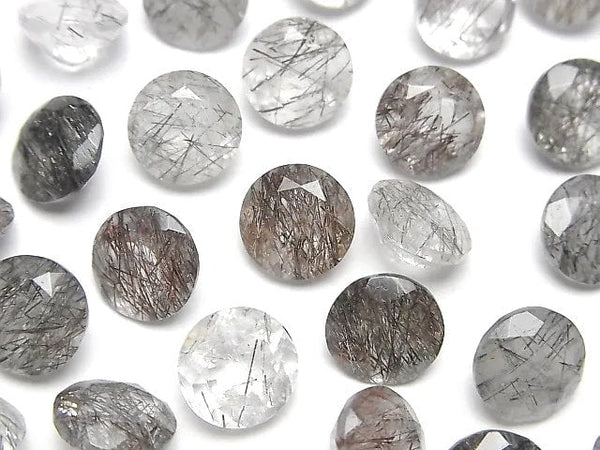 Tourmalinated Quartz Gemstone Beads